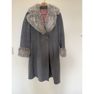 Vintage CWC Industries Fur Coat ILGWU Union Made Women's 1960s Restoration Piece